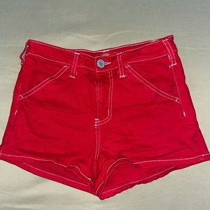 Red Dickies shorts